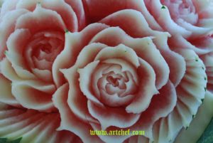 Melon-Rose-Carving